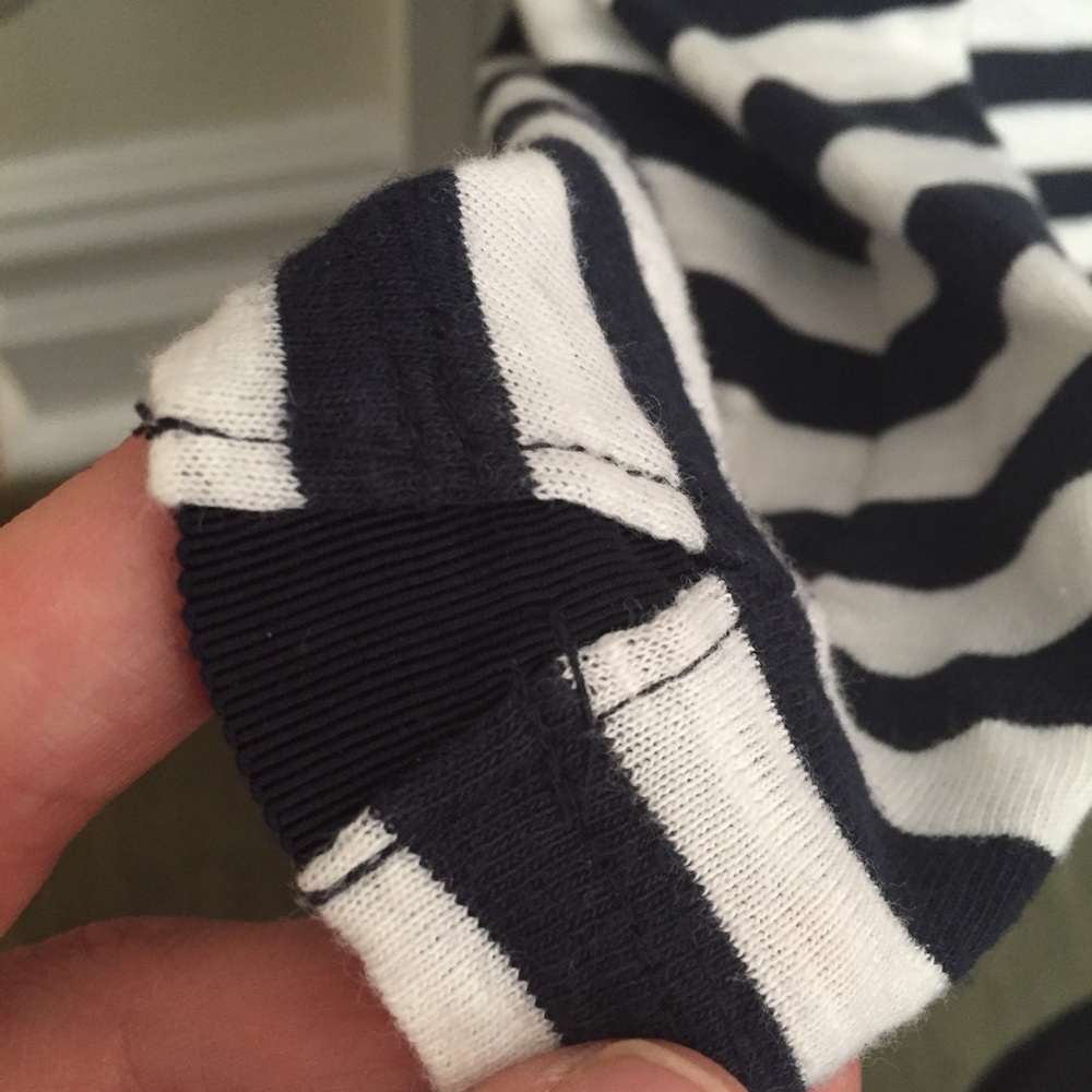 Banana Republic Navy and White Striped Top, size M - Picture 4 of 4